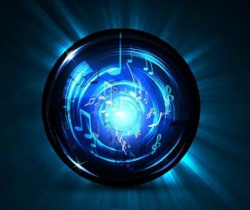 Neon line music background vectors 08