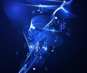 Neon line music background vectors 10