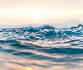 Ocean waves splashing Stock Photo