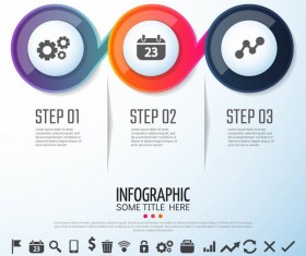 Option banner with circle infographic vector 01