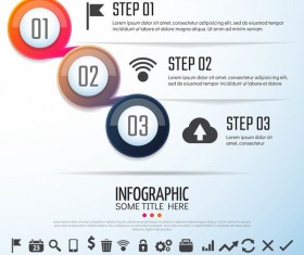 Option banner with circle infographic vector 03