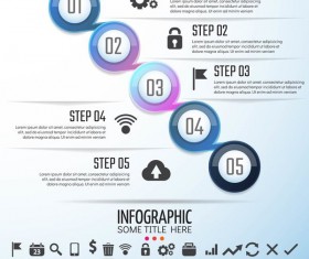 Option banner with circle infographic vector 05