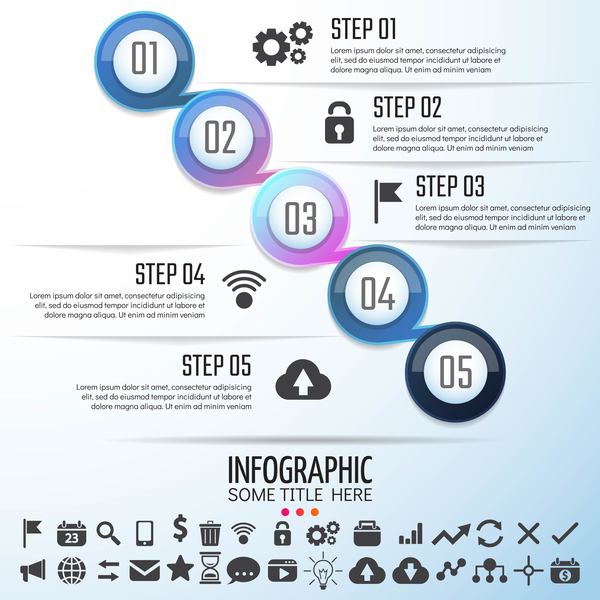 Option banner with circle infographic vector 05