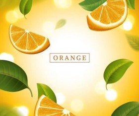 Orange background vector material