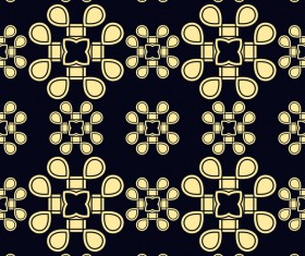 Ornament golden vintage seamless pattern vector material 03