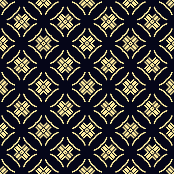 Ornament golden vintage seamless pattern vector material 05