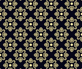 Ornament golden vintage seamless pattern vector material 08