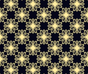 Ornament golden vintage seamless pattern vector material 10