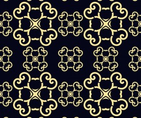 Ornament golden vintage seamless pattern vector material 13