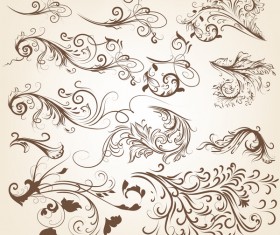 Ornaments design vector set