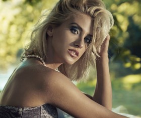 Outdoor shooting female models Stock Photo