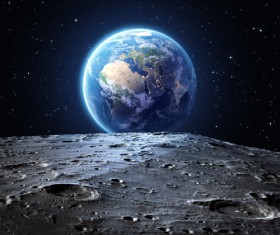 Outer space shoot beautiful earth Stock Photo 01