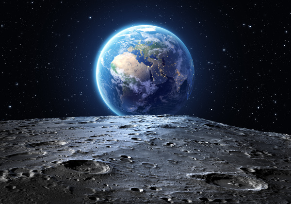 Outer space shoot beautiful earth Stock Photo 01