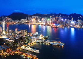 Overlooking the 24-hour city changes Stock Photo 10