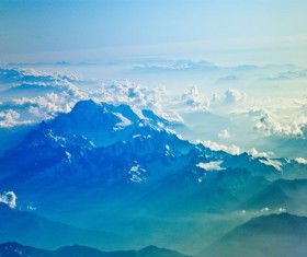 Peak beautiful clouds Stock Photo