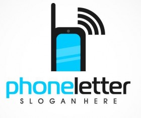 Phone letter logo vector