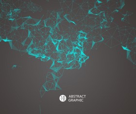 Points with Lines and connection abstract background vector 02