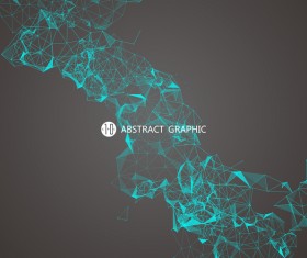 Points with Lines and connection abstract background vector 04