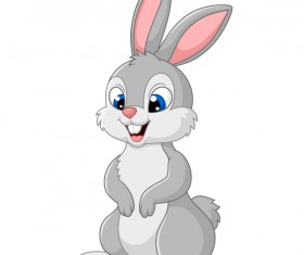 Rabbit cute cartoon vector 02