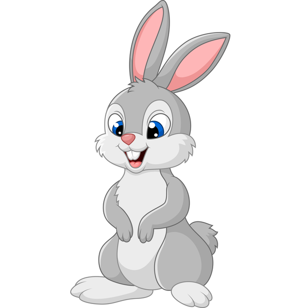 Rabbit cute cartoon vector 02