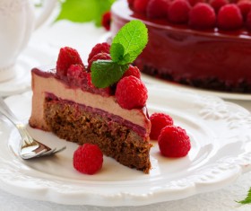 Raspberry Sandwich Cake Stock Photo
