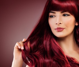 Red hair woman fashion model Stock Photo 02