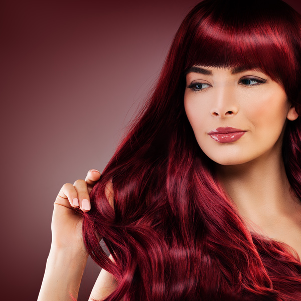 Red hair woman fashion model Stock Photo 02