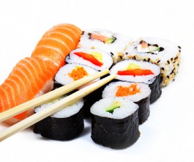 Rice and Vegetable Roll Sushi Stock Photo 02