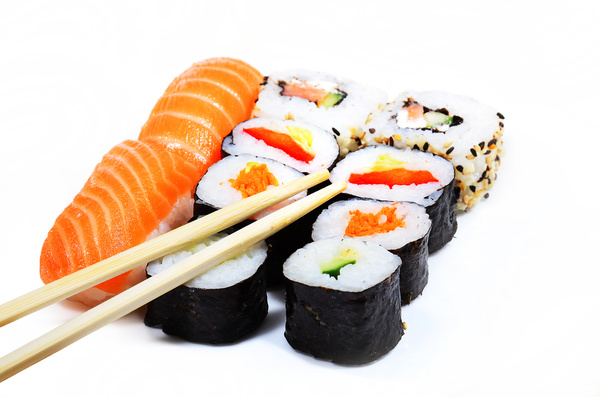Rice and Vegetable Roll Sushi Stock Photo 02