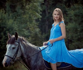 Riding girl Stock Photo