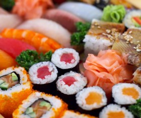 Roll Sushi and Grip sushi Stock Photo 01