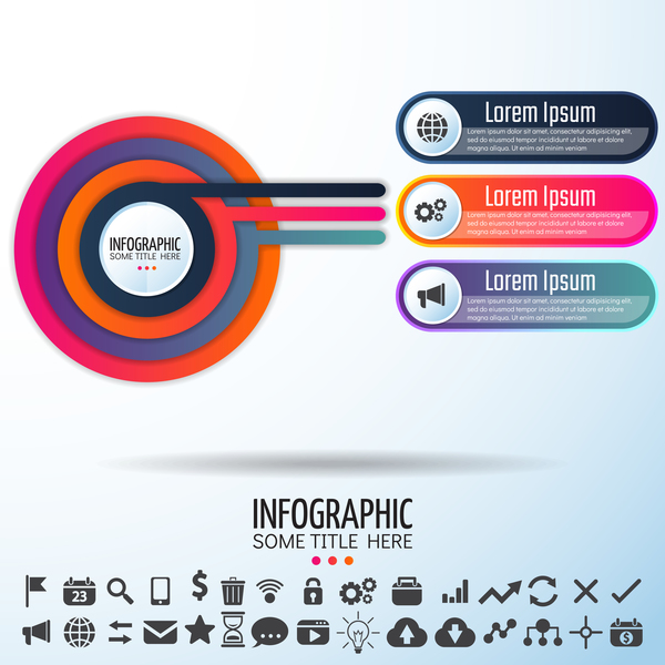 Round and option information design vector 01