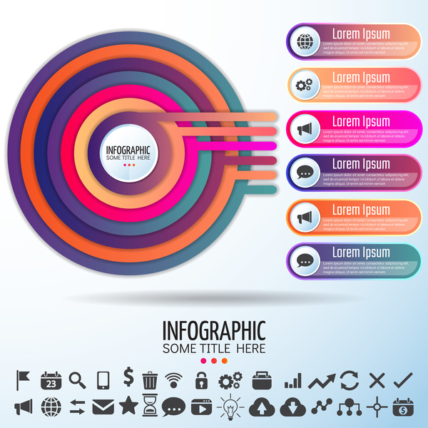 Round and option information design vector 02