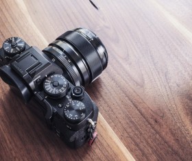 SLR camera close-up Stock Photo