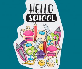 School hand drawn background vector 02
