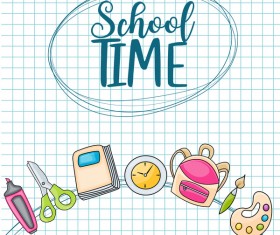 School time background vector 01