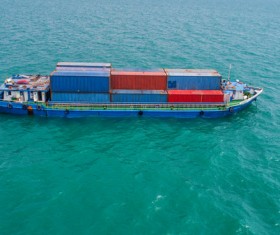 Sea container ship Stock Photo
