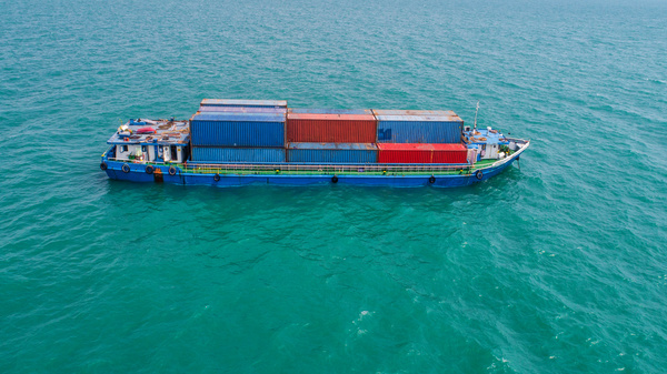 Sea container ship Stock Photo