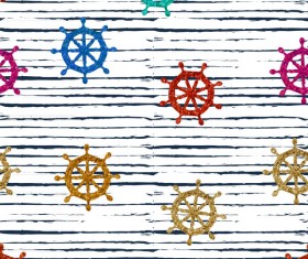 Seamless marine pattern vectors 12