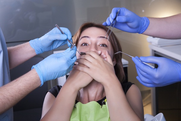 See a dentist woman Stock Photo