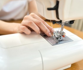 Sewing machine making clothes Stock Photo 02
