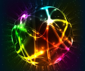 Shiny light sphere vector background