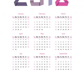 Simple calendar 2018 vector material 02
