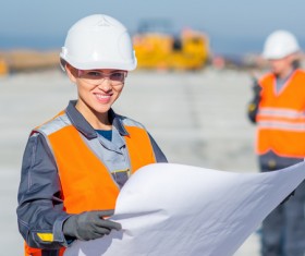 Smiling architect Stock Photo
