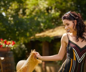 Smiling charm woman Stock Photo 08
