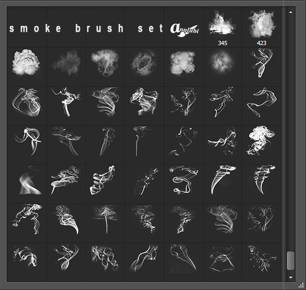 Smoke shape photoshop brushes