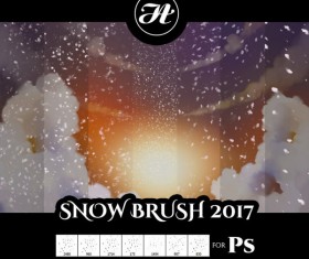 Snow effect photoshop brushes