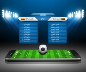 Soccer scoreboard template vectors 01
