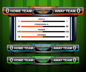 Soccer scoreboard template vectors 02