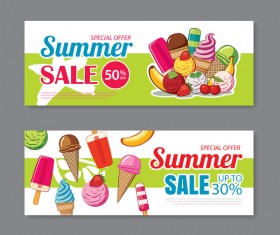 Summer special offer banners design vector 02